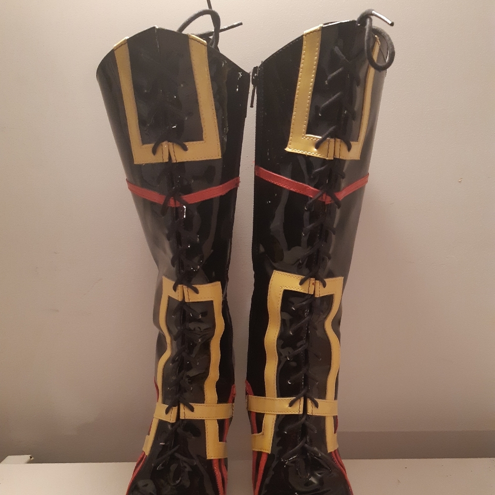Unique Pointy Toe Lace Up Stiletto Boots - Picture 4 of 13